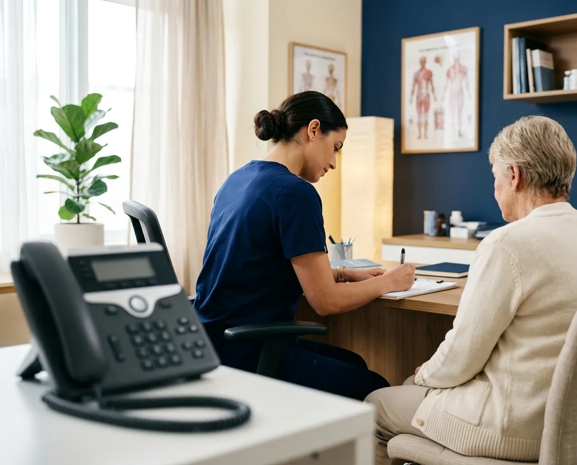 Praticien concentré sur son patient, sans être interrompu par le téléphone